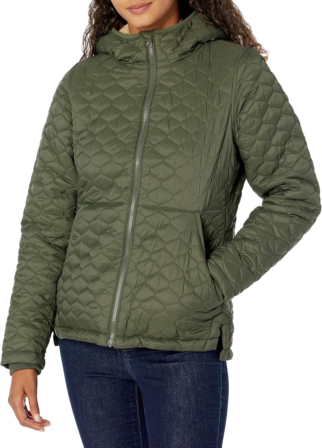 Lightweight Quilted Full-Zip Water-Resistant Hooded Jacket