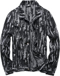 Men's RANMCC Slim Fit Ripped Denim Jacket for Casual Looks