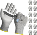 Schwer 12 Pairs ANSI A5 Cut Resistant Work Gloves - Durable Protection