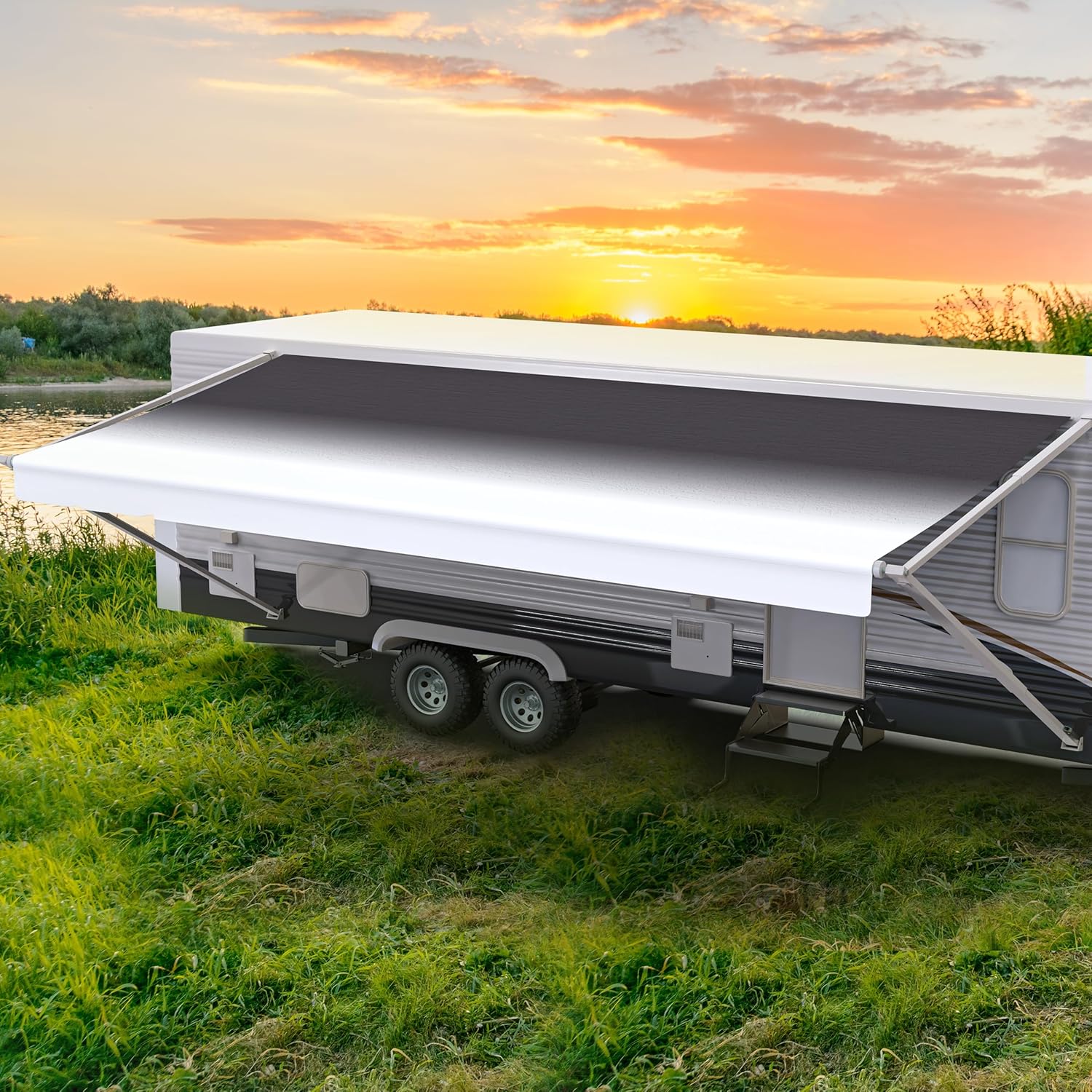 Shade Pro RV Awning Fabric Replacement for Durable Canopy