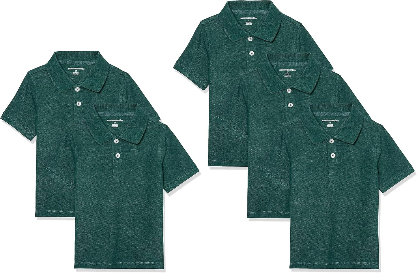 Boys and Toddlers' Short-Sleeve School Uniform Pique Polo Shirts
