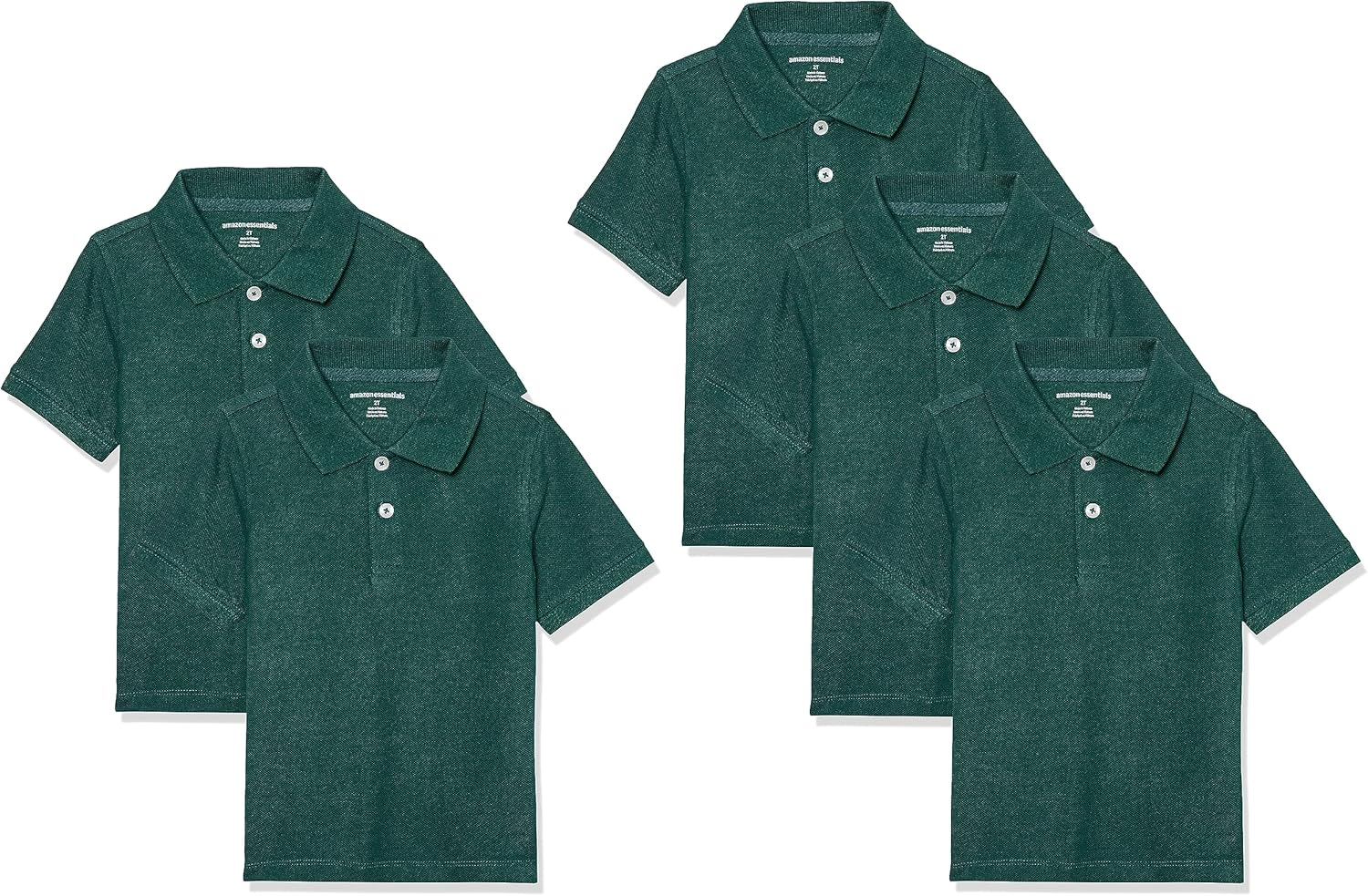 Boys and Toddlers' Short-Sleeve School Uniform Pique Polo Shirts