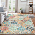 8x10 Area Rug Moroccan Trellis Machine Washable Rug - Cream