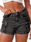 High-Stretch Cargo Shorts for Women by ELLEVEN in Y2K Fashion