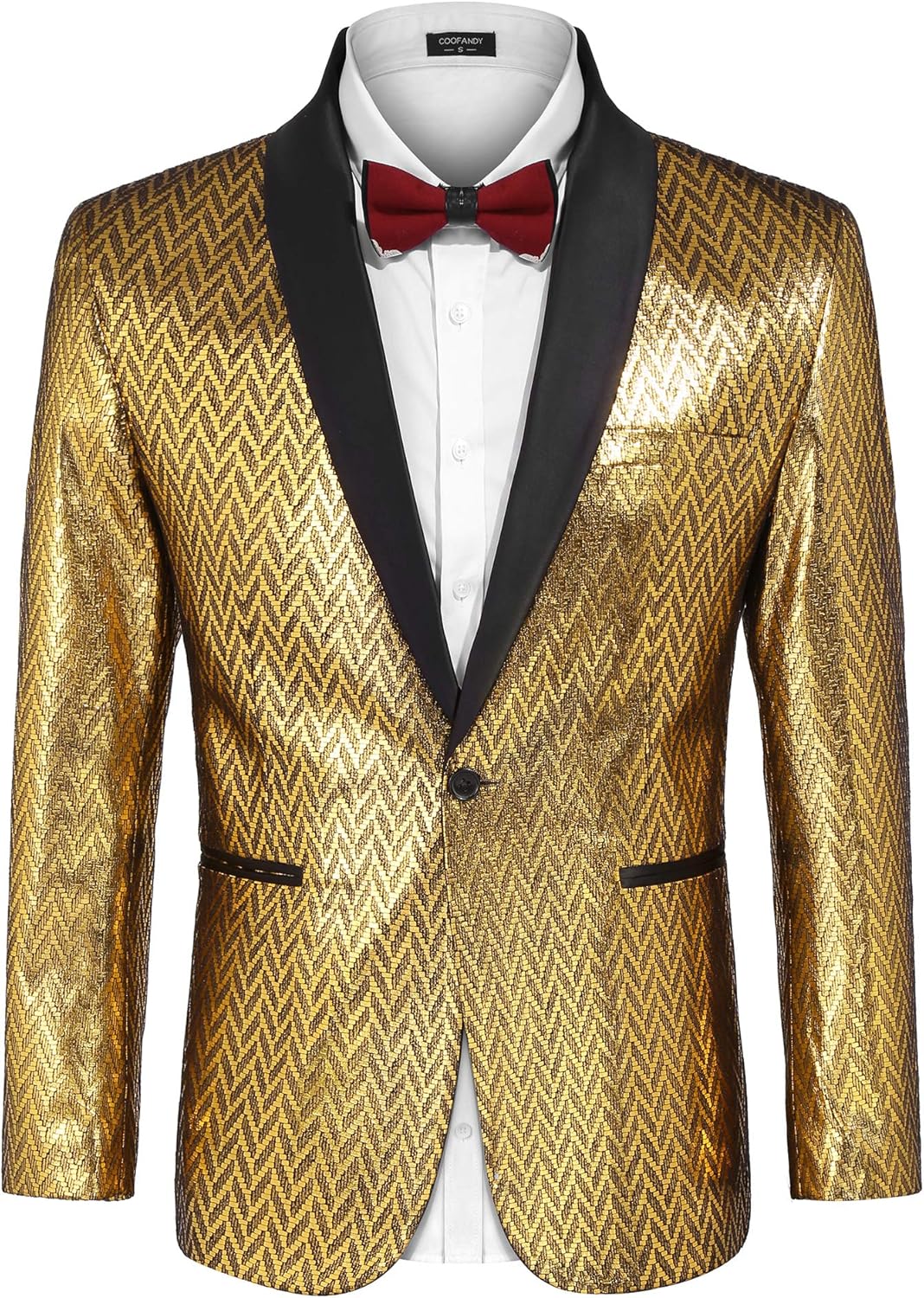 Men's Tuxedo Jacket Slim Fit Shawl Lapel Blazer for Events