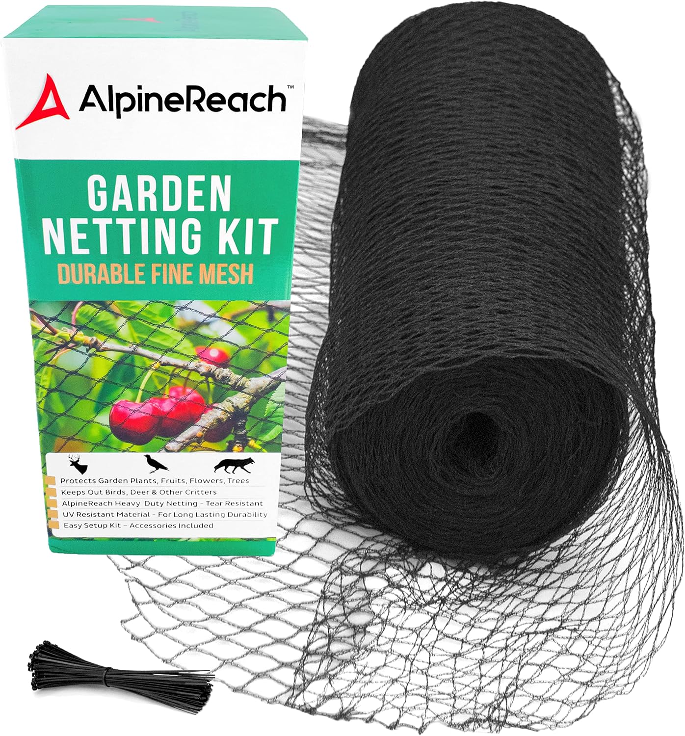 AlpineReach Garden Netting 15 x 30 ft for Plant Protection
