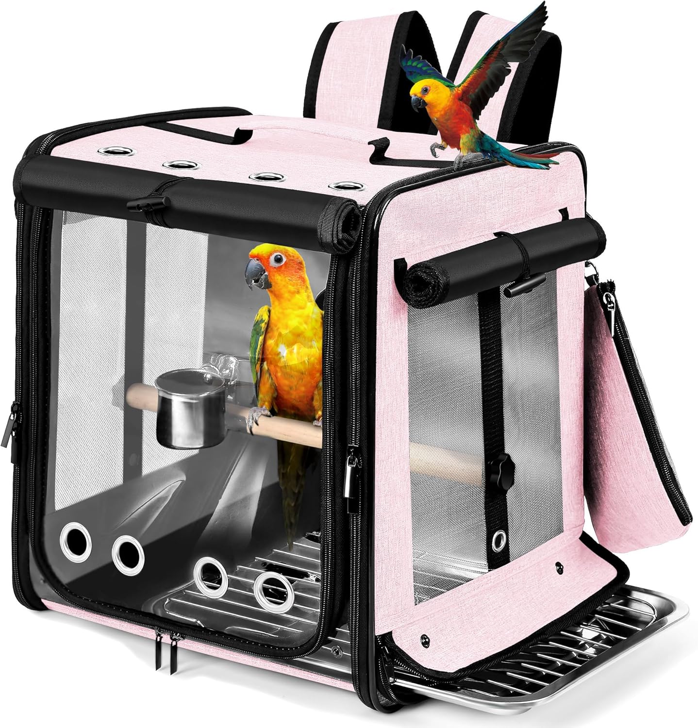 Suertree Bird Carrier with Seat Belt for Safe Travel and Comfort