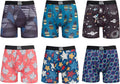 Mens Boxer Briefs 6 Pack - Comfortable Moisture Wicking Underwear