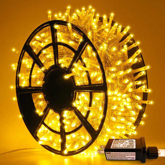 230ft 720 LED Warm White Christmas String Lights for Outdoor Use