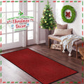 Striped Red Door Mat 4 x 10 ft - Heavy Duty Low-Profile Entry Mat