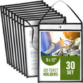 30 Pack Job Ticket Holders 9x12 with Strap - Durable Hanging Work