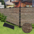 Brown 5FT x 50FT Outdoor Privacy Screen Fence & Mesh Shade Net - Patio