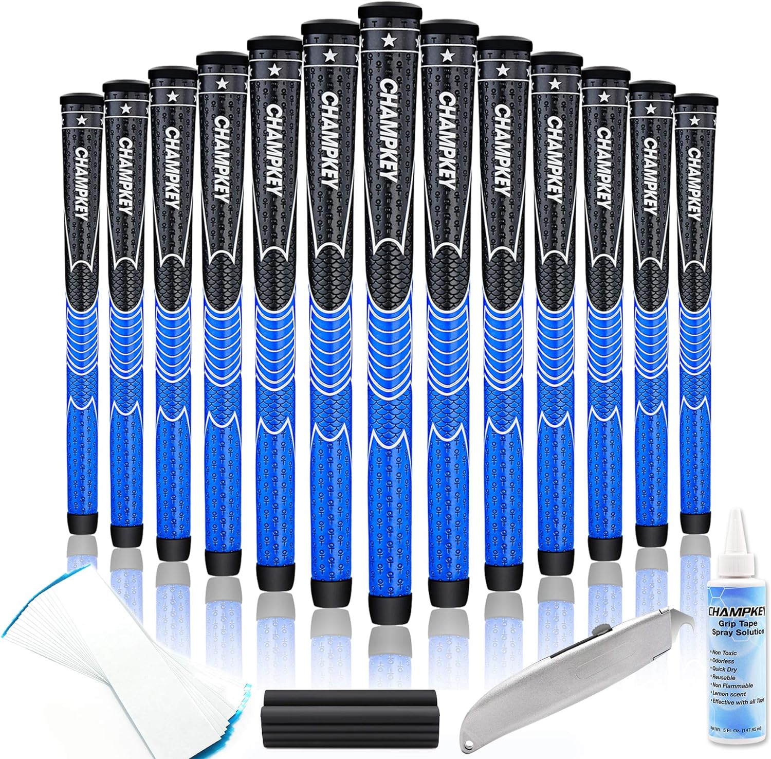 CHAMPKEY 13 Pack Comfort Golf Grips - Ultimate Control & Repair Kit