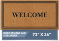 Natural Coco Coir Heavy Duty Welcome Doormat 36x72 - Large Non-Slip