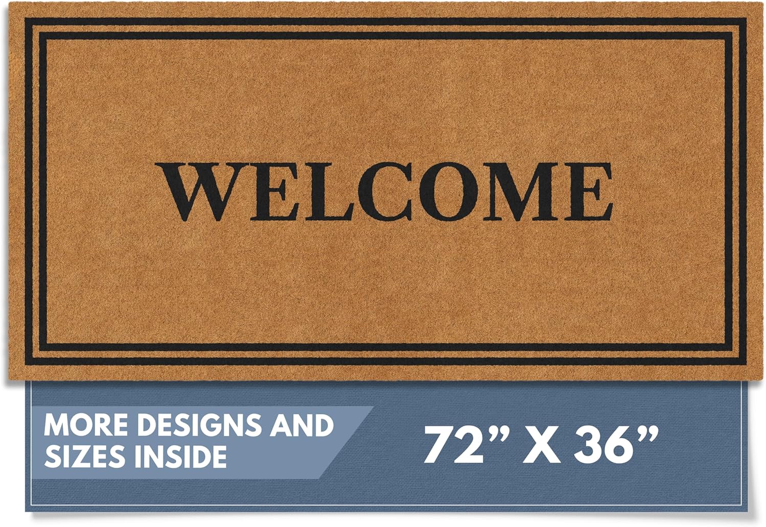 Natural Coco Coir Heavy Duty Backing Doormat for Entryways