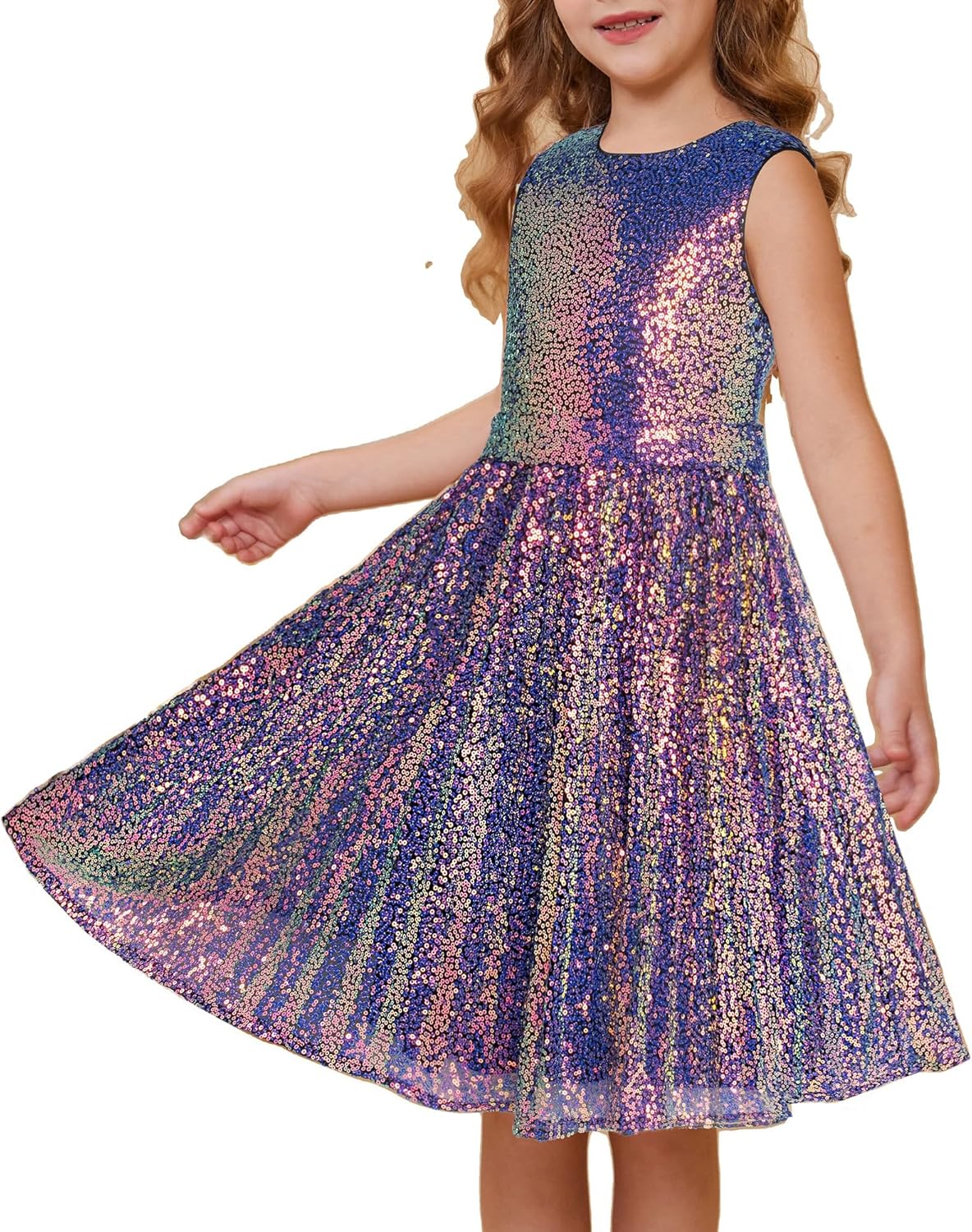GRACE KARIN Girls Sequin Dress for Parties and Special Occasions