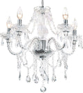 Elegant 5-Light Crystal Chandelier for Modern Home Decor