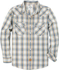 Dubinik Flannel Shirt for Men Western Pearl Snap Plaid Shirt - Cozy so