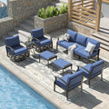 Kullavik Aluminum Patio Furniture Set with 2 Swivel Chairs