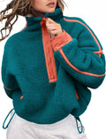 Women's Half Zip Fleece Sweatshirt for Warm and Comfortable Style