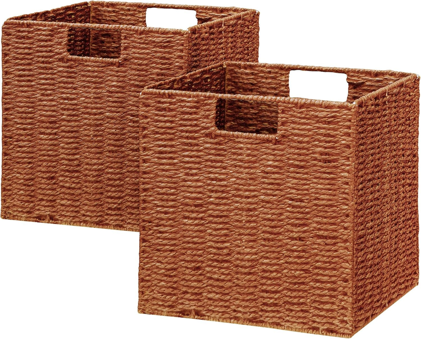Vagusicc Wicker Storage Basket Set of 2 for Organizing Decor