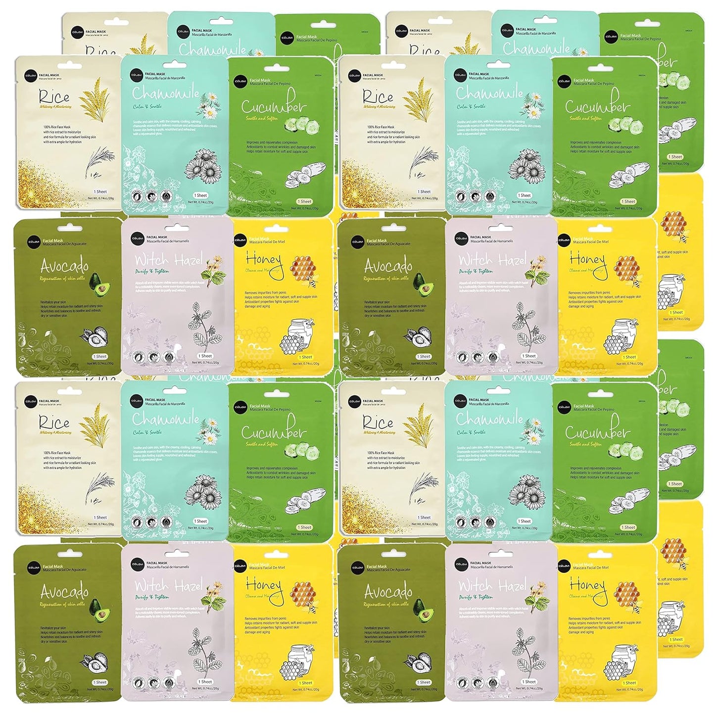 Celavi Essence Facial Face Mask Set for Ultimate Hydration