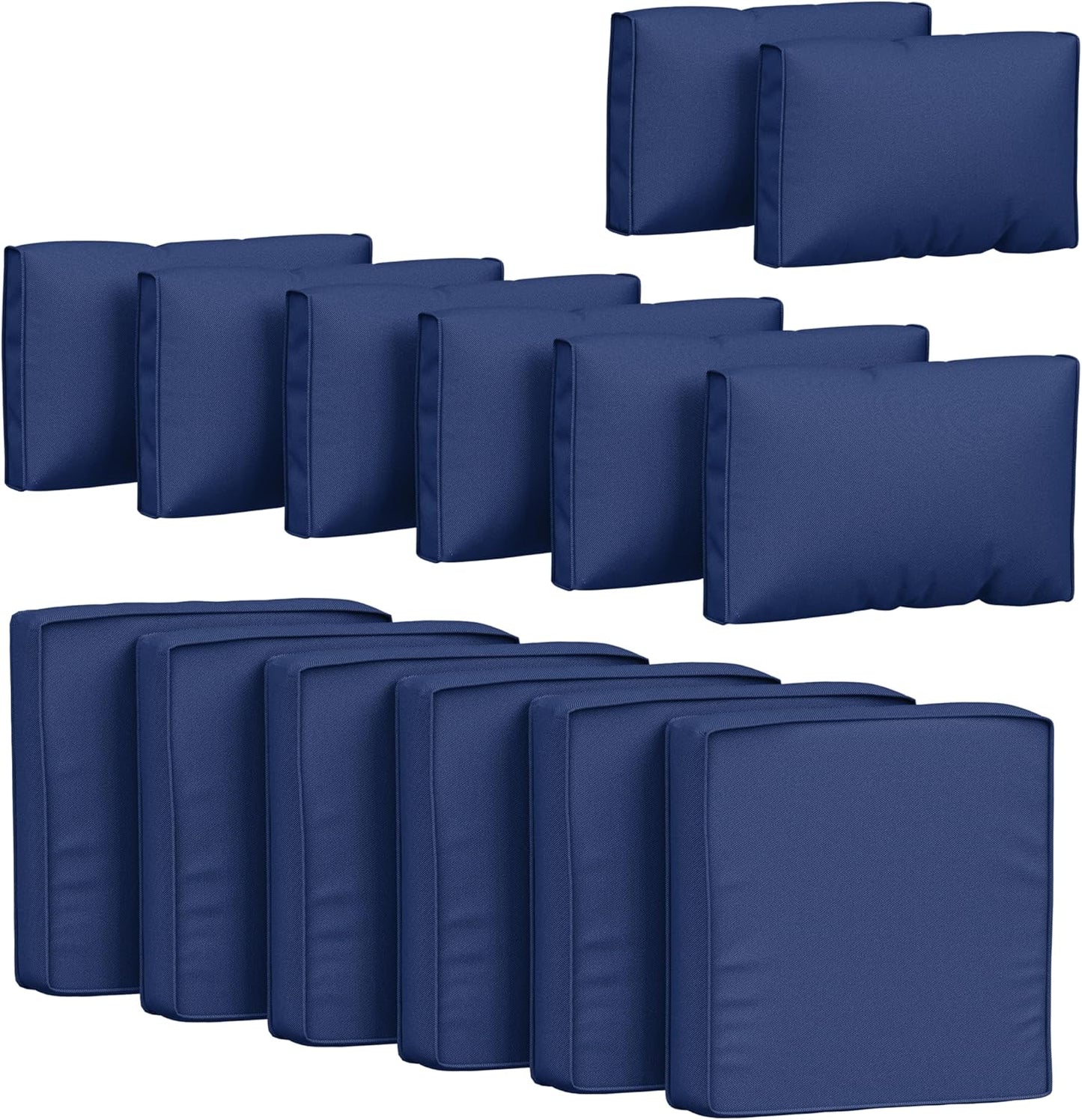 14 Pcs Outdoor Cushion Covers for Patio Furniture Replacement