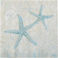Disposable 3-Ply Cocktail Napkins, Laguna Shells Design, 20-Count