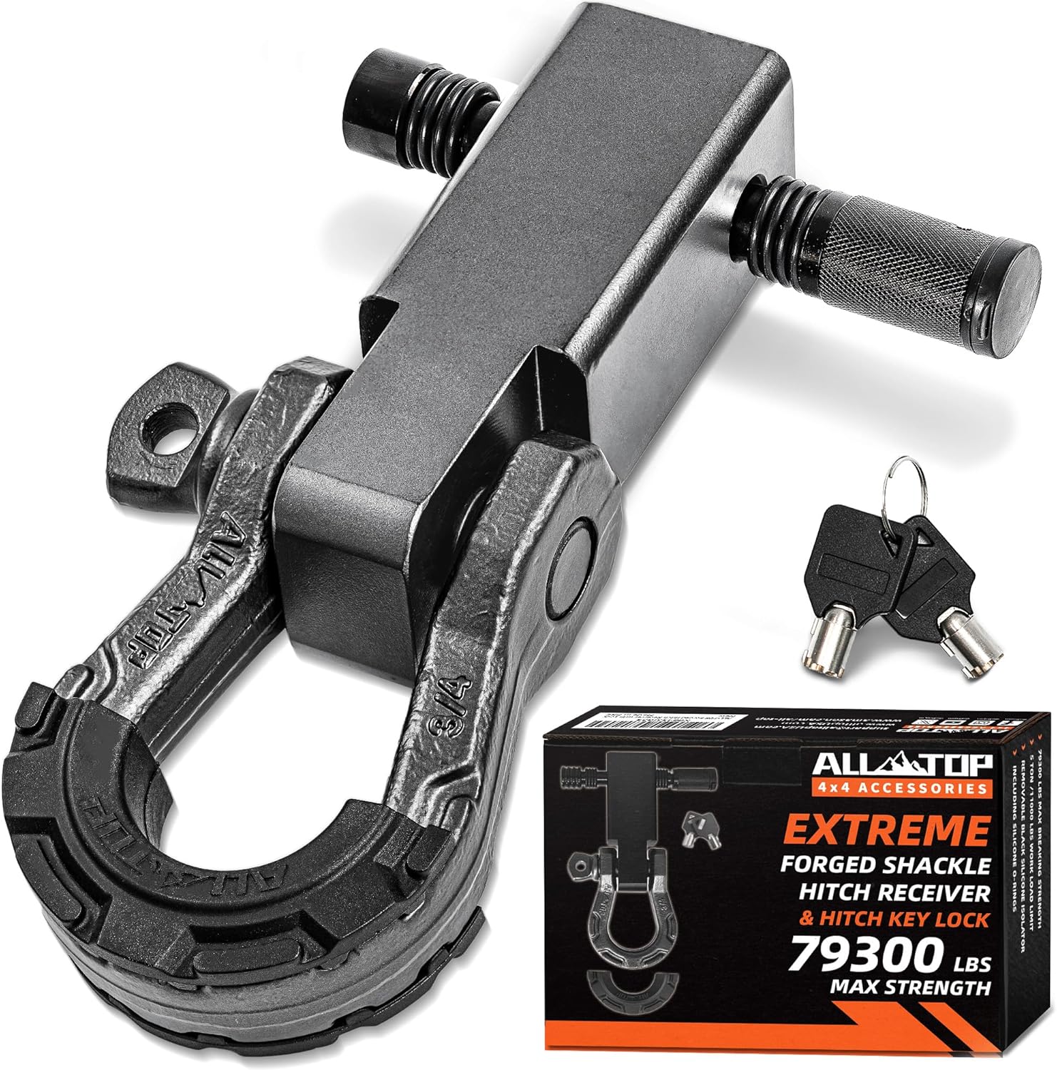 ALL-TOP Shackle Hitch Receiver for 2in Receivers with Lock