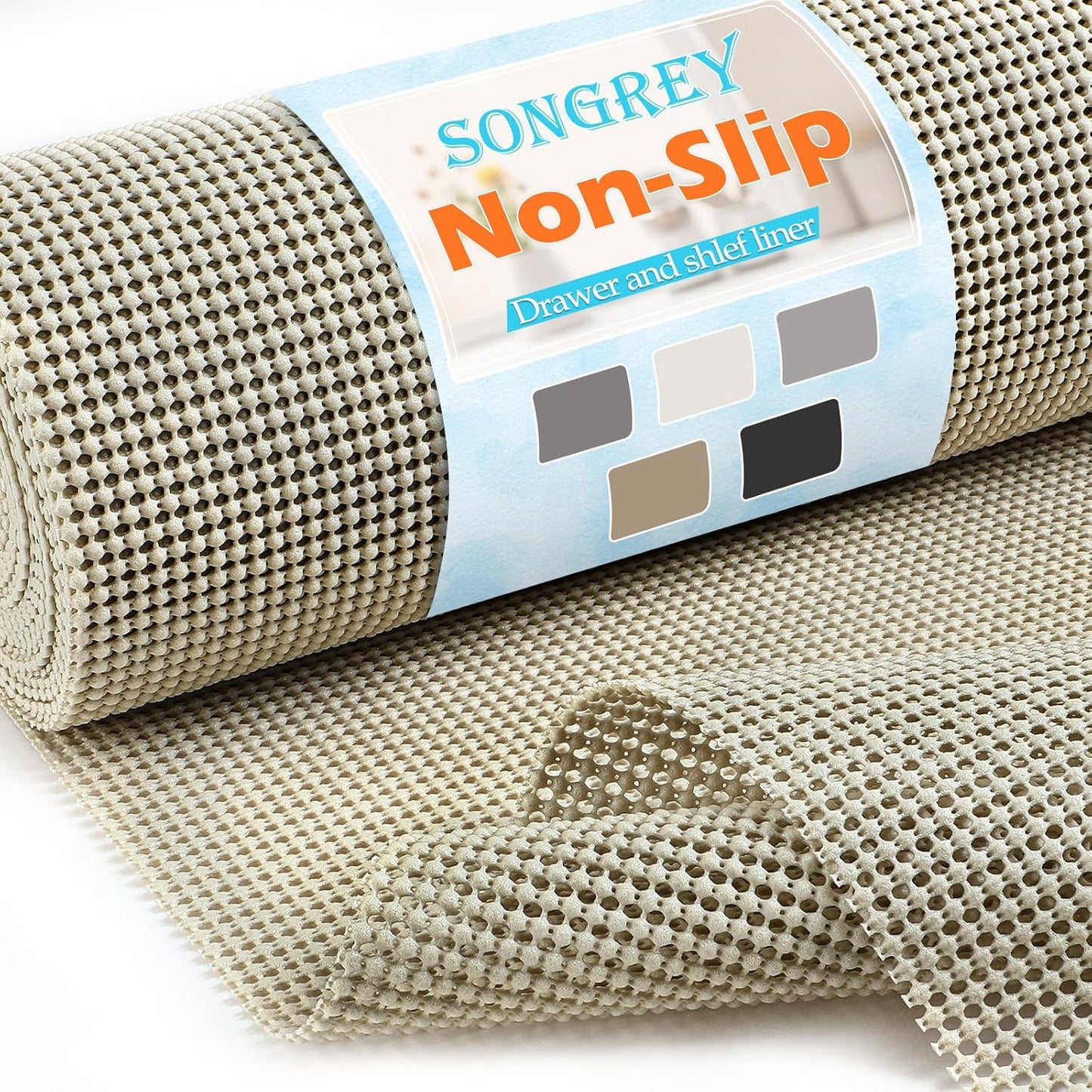 Songrey Non-Adhesive Drawer and Shelf Liner for Kitchen Use