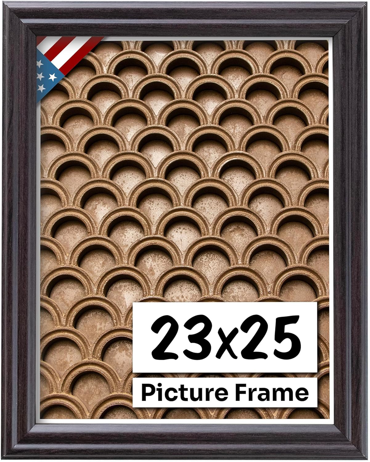 Coffee Brown 23x25 Picture Frame with UV-Blocking Plexiglass