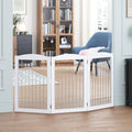 Freestanding Wire Pet Gate 60in x 30in - Tall Expandable Safety Gate
