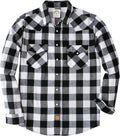 Dubinik Flannel Shirt for Men Western Pearl Snap Plaid (Style ZH4X)