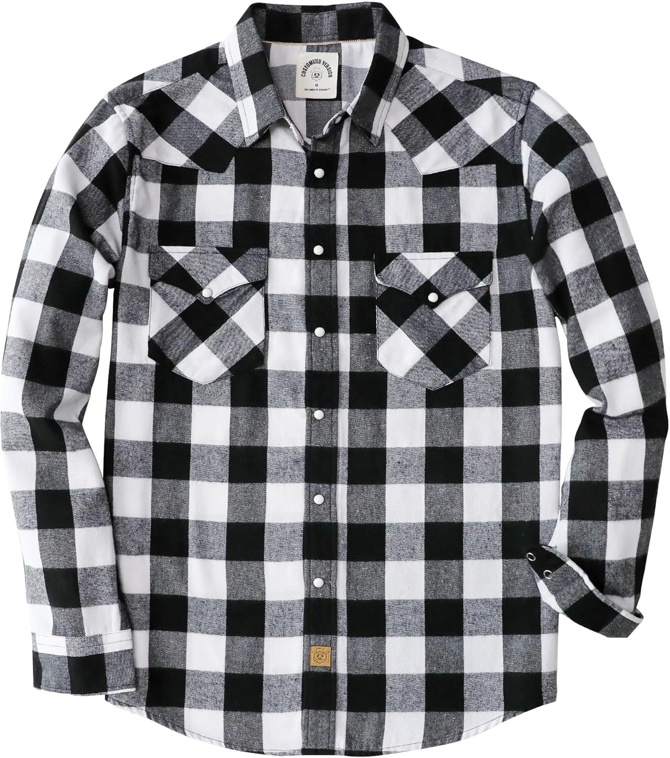 Dubinik Flannel Shirt for Men - Vintage Pearl Snap Western Style