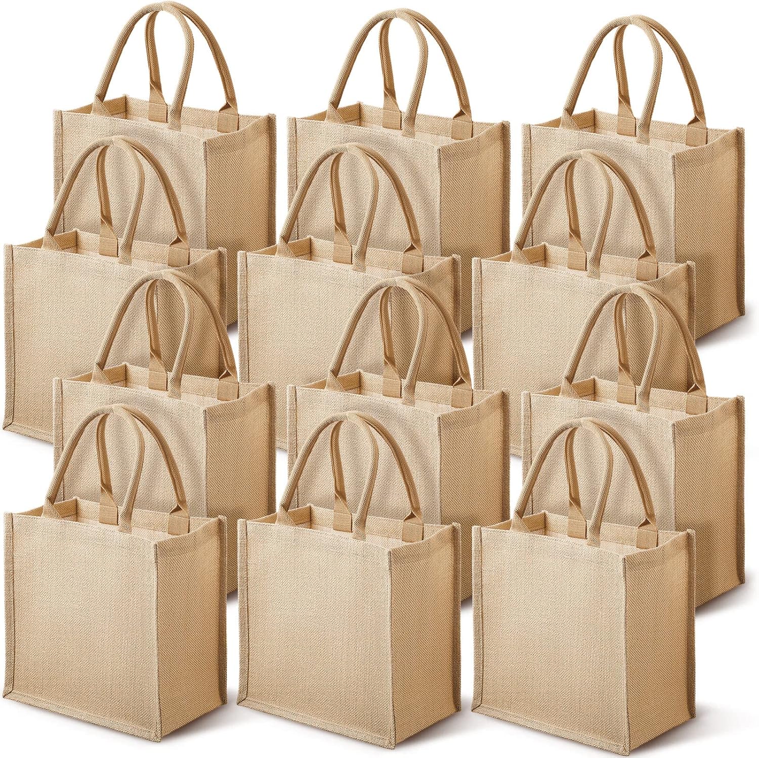 Reusable Jute Tote Bags for Bridesmaid Gifts and Shopping
