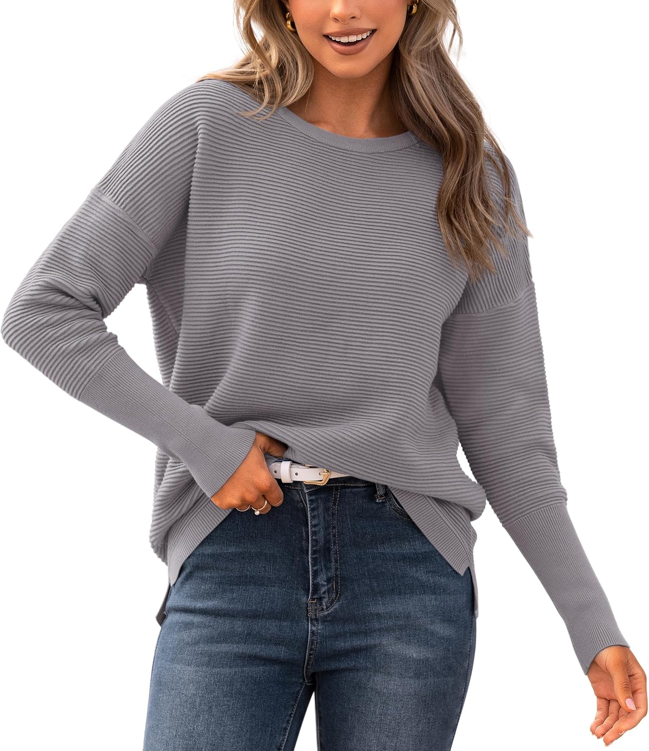 BTFBM Fall Sweaters for Women 2025 Casual Long Sleeve Style