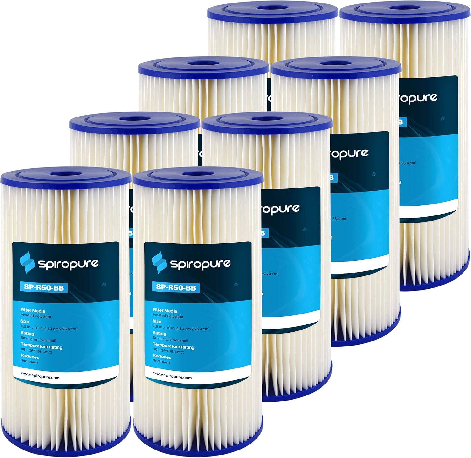 SpiroPure SP-R50-BB 10x4.5 50 Micron Pleated Water Filter