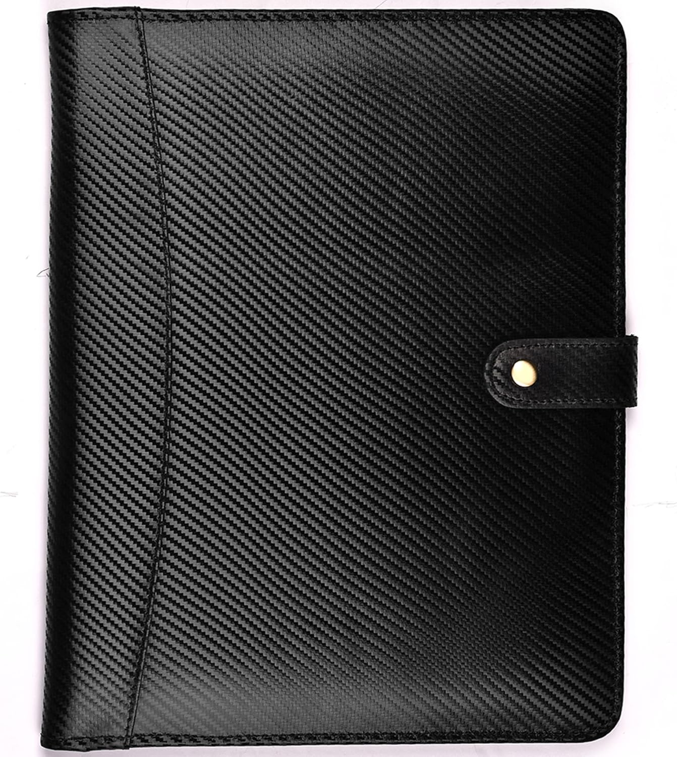 Carbon Fiber Genuine Leather Padfolio for A4 Letter Size