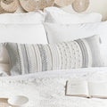BlissBlush Gray Decorative Lumbar Pillow Cover for Cozy Spaces