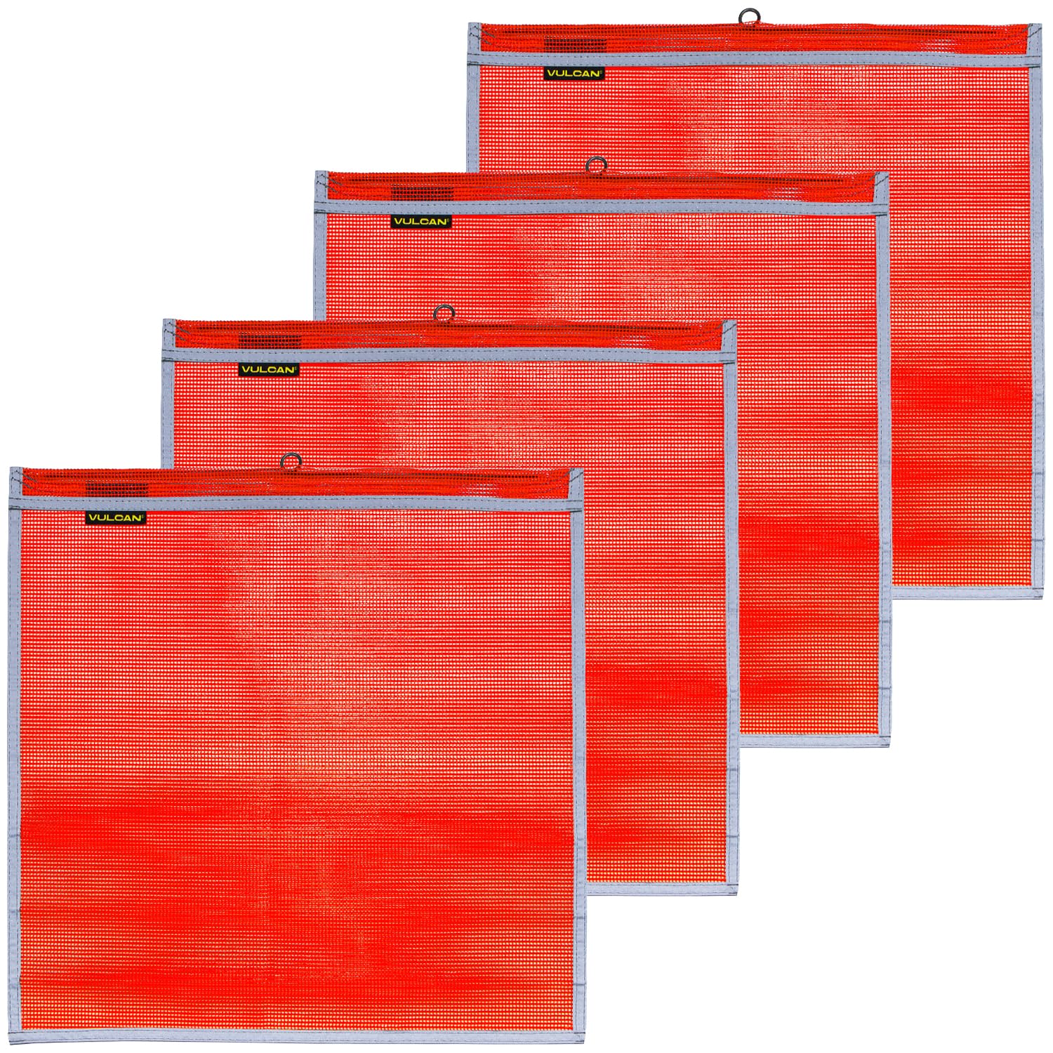 VULCAN Safety Flags for Wide Load Marking - Bright Orange 4 Pack
