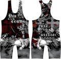 sublimated wrestling singlet - durable Lycra performance