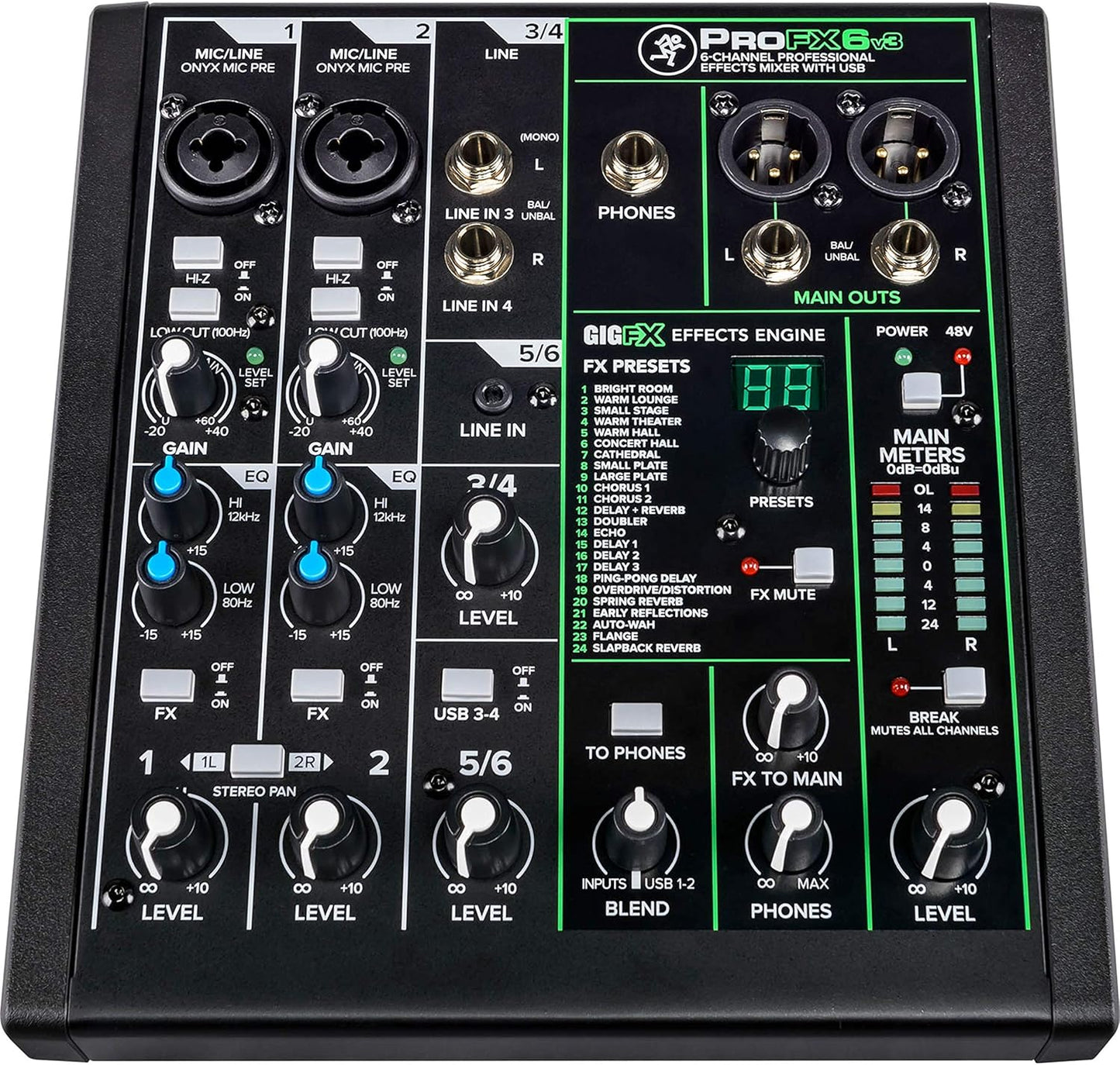 Mackie ProFX6V3 Analog Mixer for Professional Sound Quality