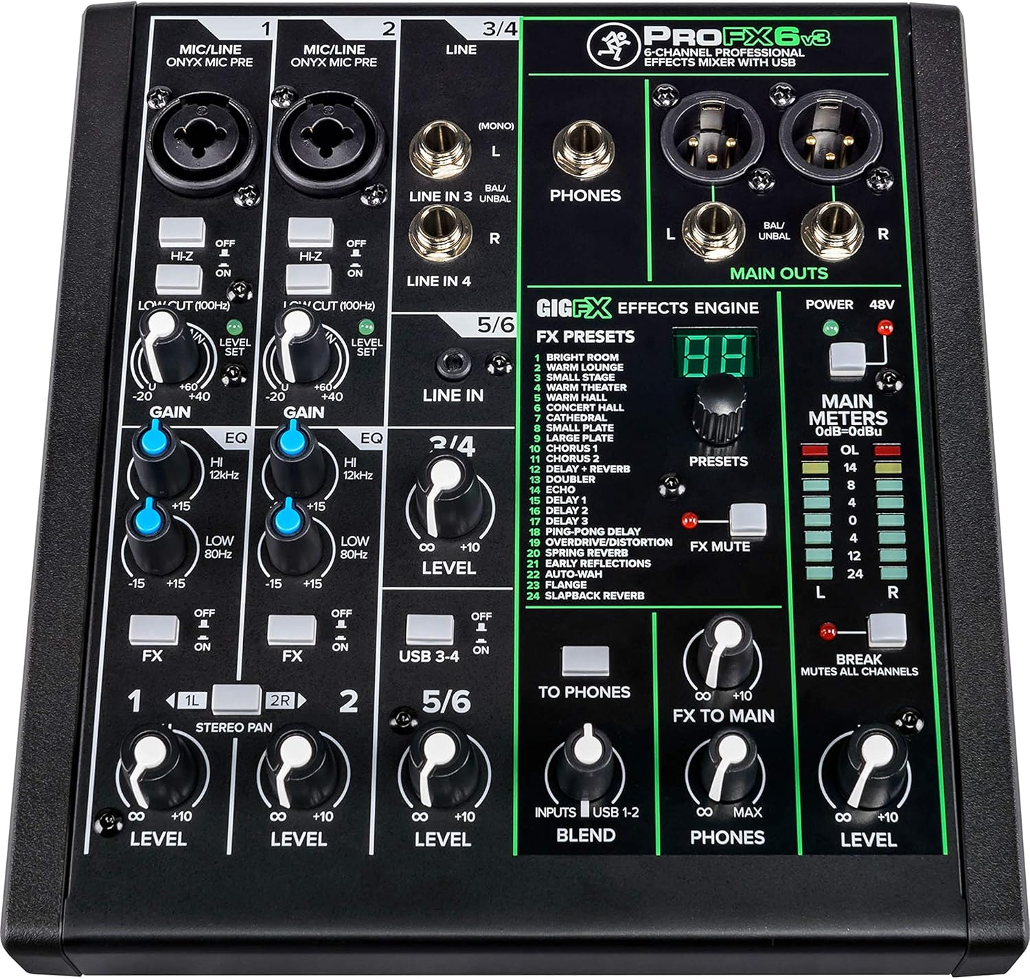 Mackie ProFX6V3 Analog Mixer for Professional Sound Quality