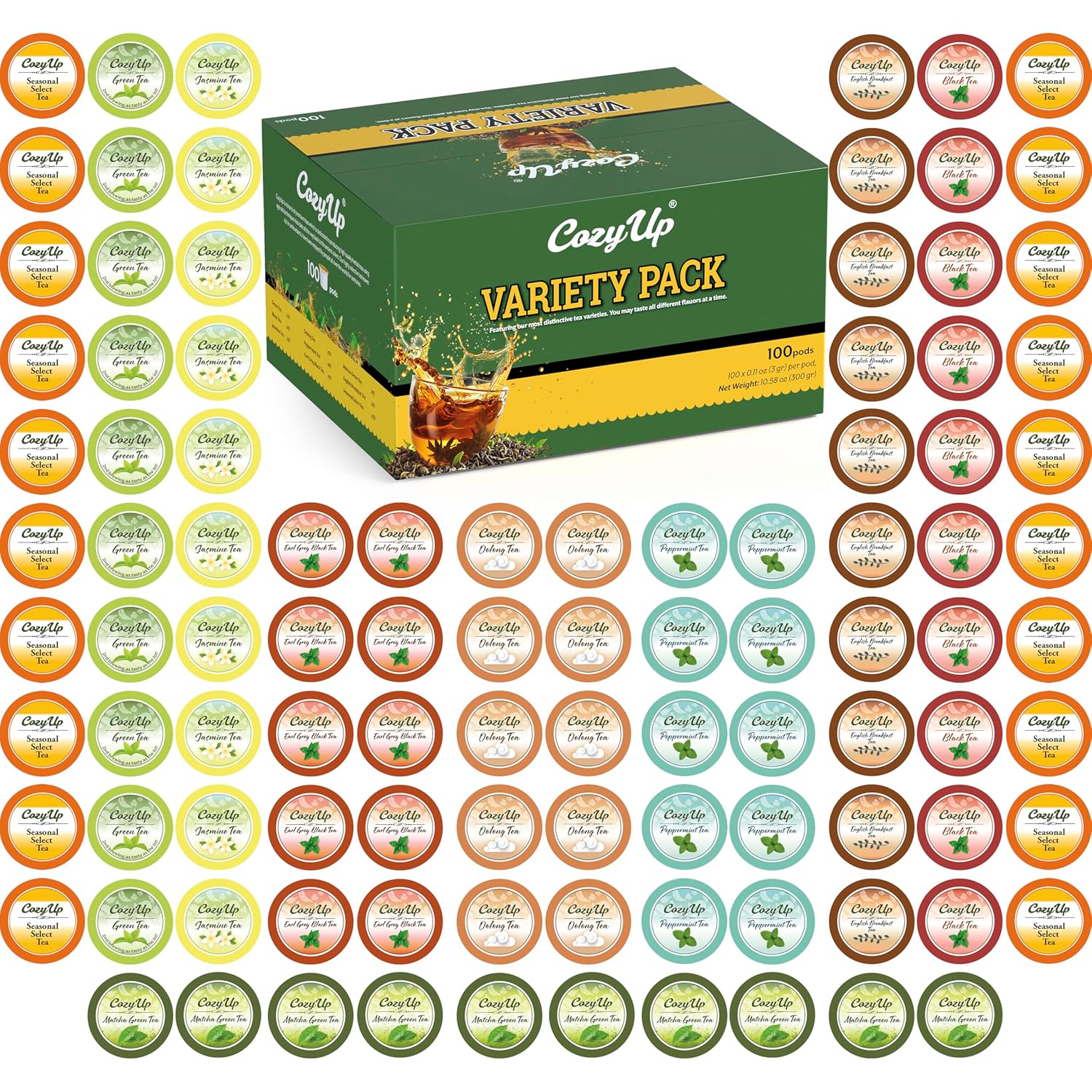 Cozy Up 100-Count Variety Pack Tea for Keurig Brewers