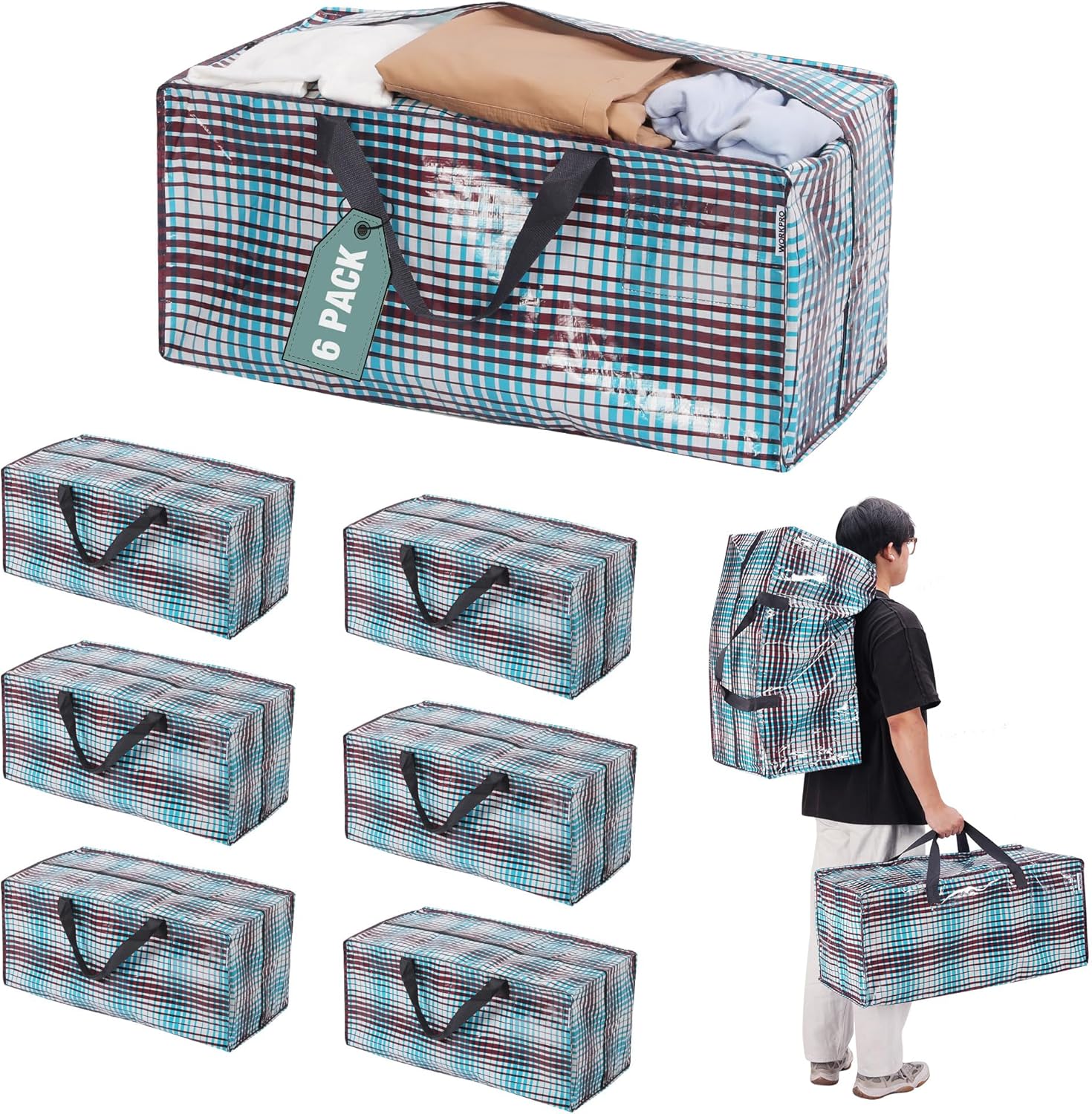 WORKPRO Extra Large Moving Bags for Heavy-Duty Storage Needs