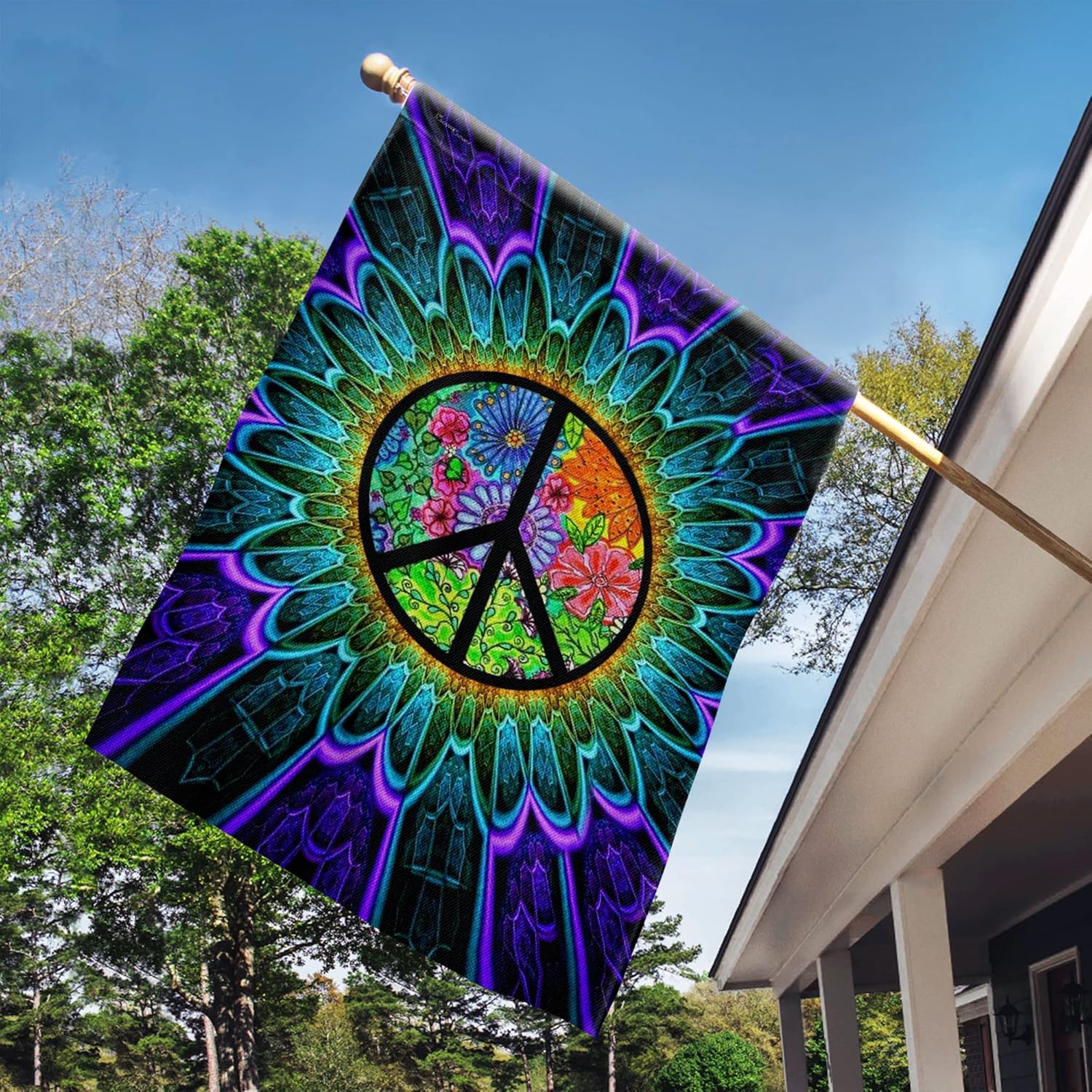 Hippie Just A Little Something To Brighten Your Day Flag