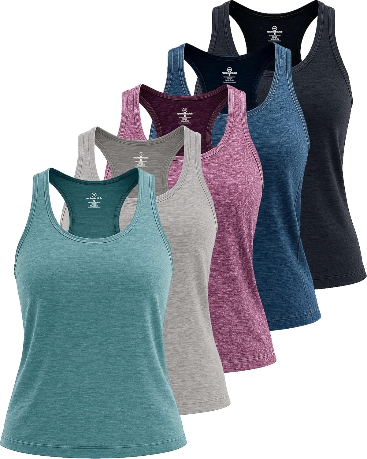 Real Essentials Women's Racerback Tank Tops for Activewear