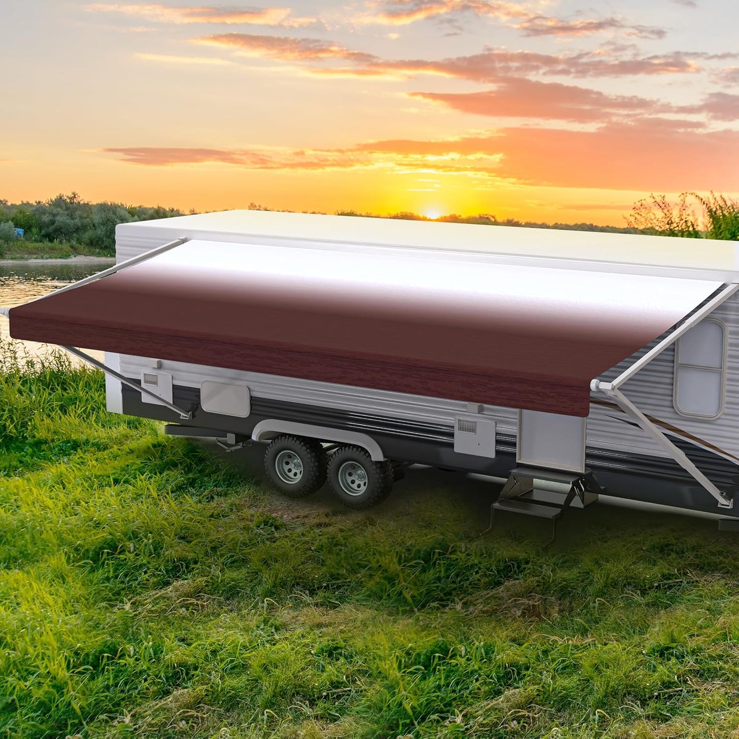 Premium RV Awning Fabric Replacement for Outdoor Canopies