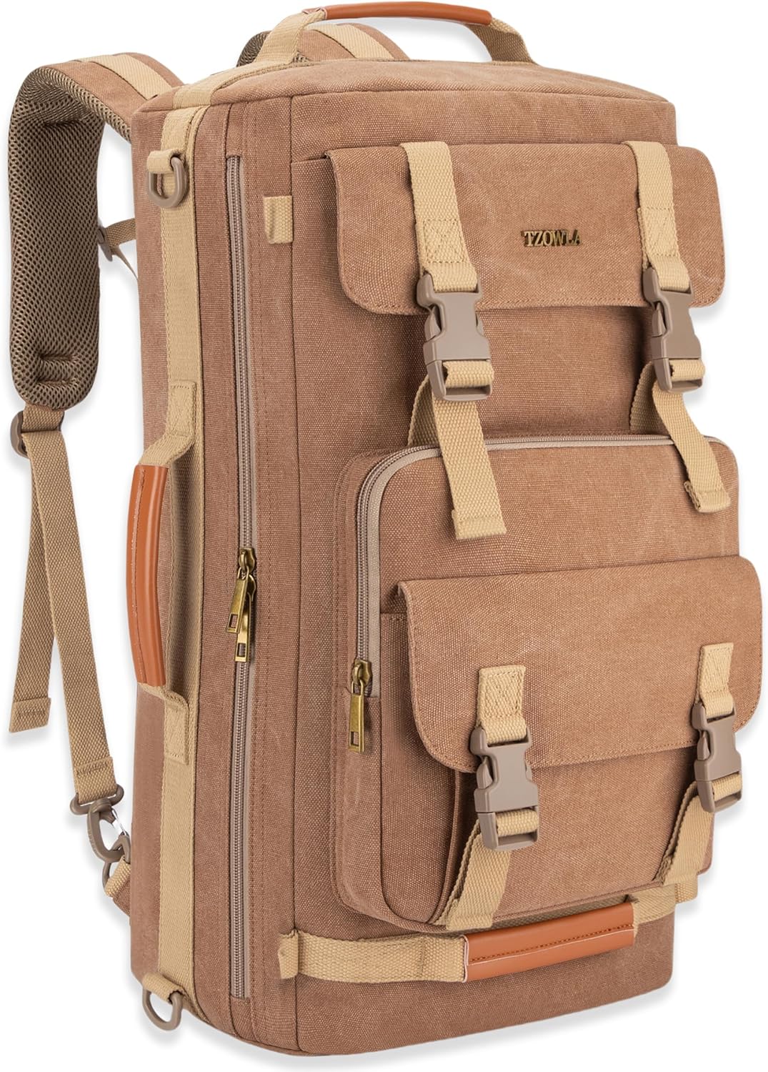 Tzowla Canvas Travel Backpack for 17 Inch Laptop and More