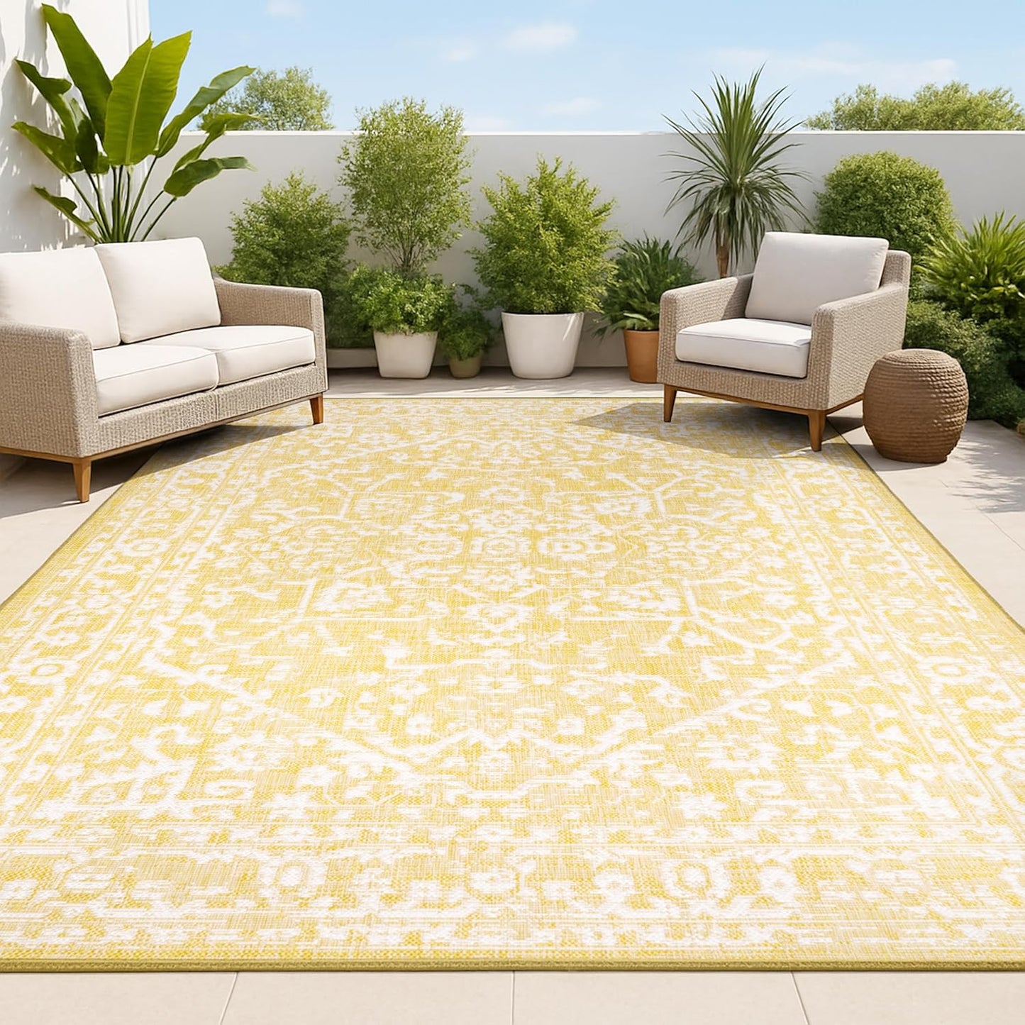 JONATHAN Y Boho Medallion Indoor Outdoor Area Rug for Your Space